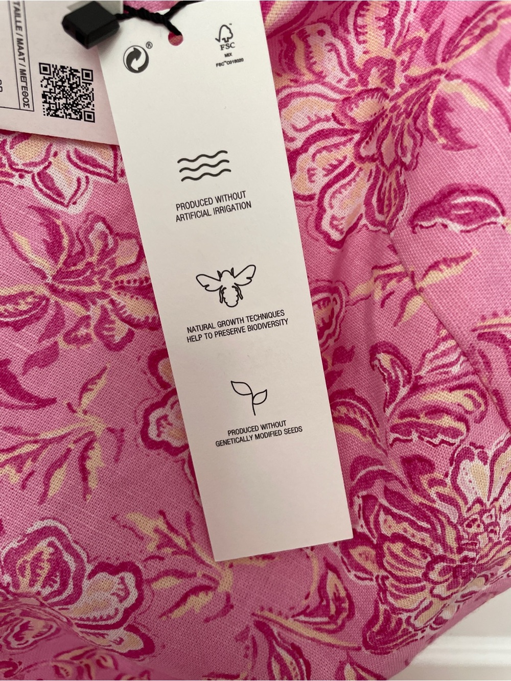 Zara size XL linen blend Pink Floral Slip summer Dress - Picture 8 of 10